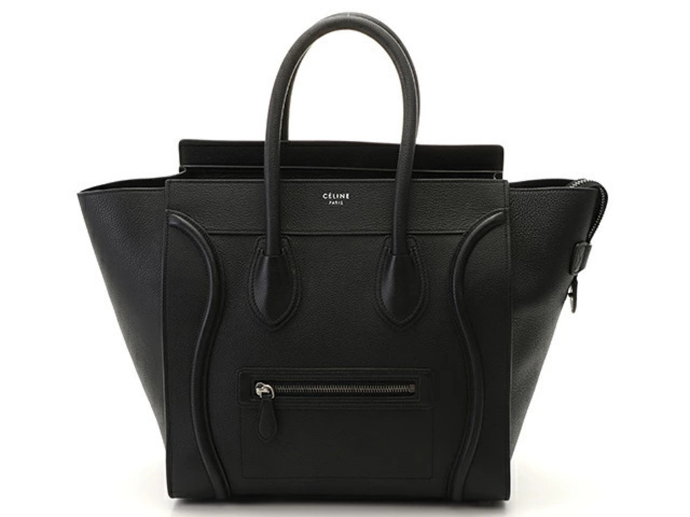 Celine Luggage Tote Handbag Calfskin Black